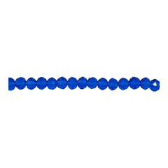 4mm Thunder Polish Glass Crystal Roundel Cut Sapphire