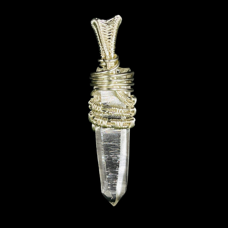 Supreme Quality Lemurian Pendant Master Wrapped Wired Technique Small