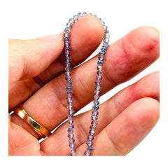 3mm Thunder Polish Glass Crystal Roundel Cut Blue Magic