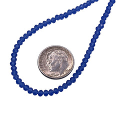 3mm Thunder Polish Glass Crystal Roundel Cut Sapphire