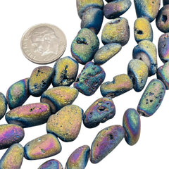 10 to 14mm Druzy Nuggets Magic Rainbow