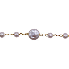 Losolo Handmade Faux Pearl Chain Gold Plated