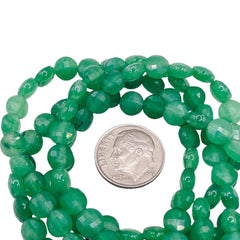 6mm Coin Cut Green Aventurine