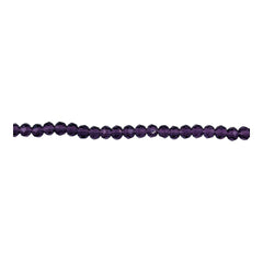 3mm Thunder Polish Glass Crystal Roundel Cut Violet
