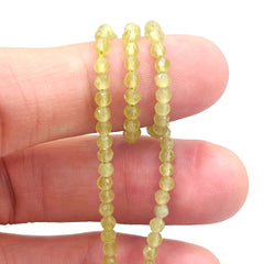 3mm Thunder Polish Round Cut Olivine Jade