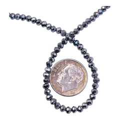 3mm Thunder Polish Glass Crystal Roundel Cut White Gold