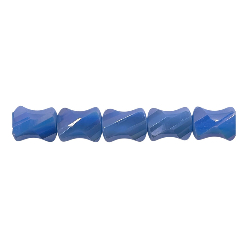 10x8mm Twisted Bow Tie Glass Crystal Lt. Sapphire Jade AB