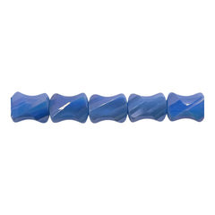 10x8mm Twisted Bow Tie Glass Crystal Lt. Sapphire Jade AB