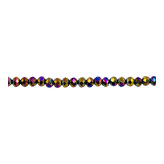 3mm Thunder Polish Glass Crystal Roundel Cut Rainbow Light