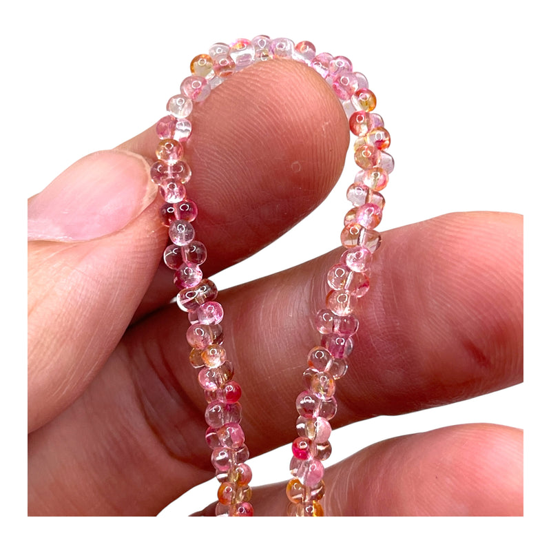 4.5mm Thunder Polish Glass Crystal Peanut Pink Lady