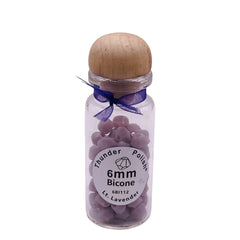 6mm Thunder Polish Glass Crystal Bicone Lt. Lavender