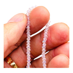 3mm Thunder Polish Glass Crystal Roundel Cut Crystal AB