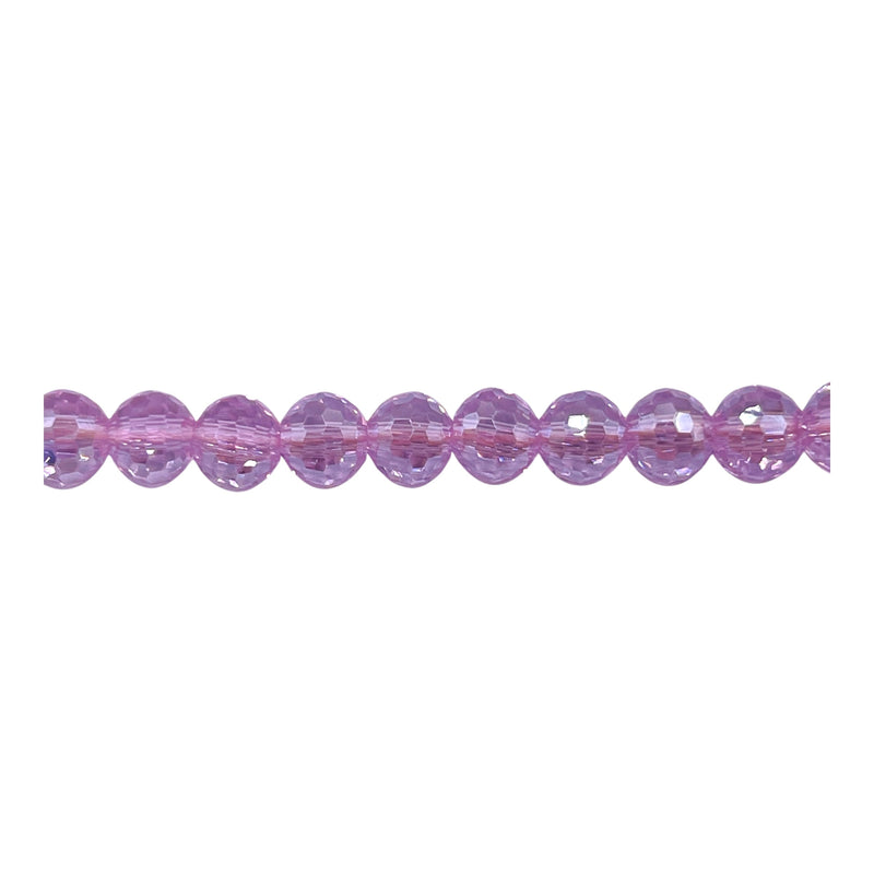 6mm Thunder Polish Round Disco Cut Rosaline Super AB