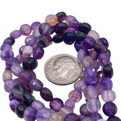 6mm Coin Cut Purple Agate