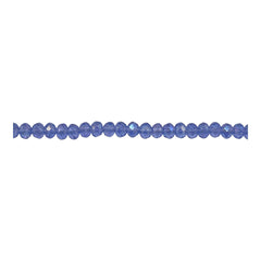 3mm Thunder Polish Glass Crystal Roundel Cut Lt. Sapphire AB