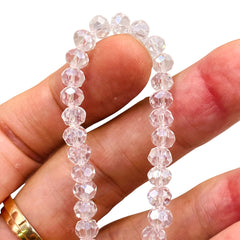 6mm Thunder Polish Glass Crystal Roundel Cut Crystal AB