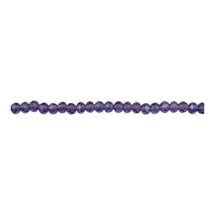 3mm Thunder Polish Glass Crystal Roundel Cut Violet AB