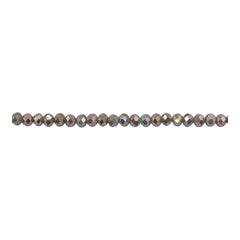 3mm Thunder Polish Glass Crystal Roundel Cut Tortilla AB