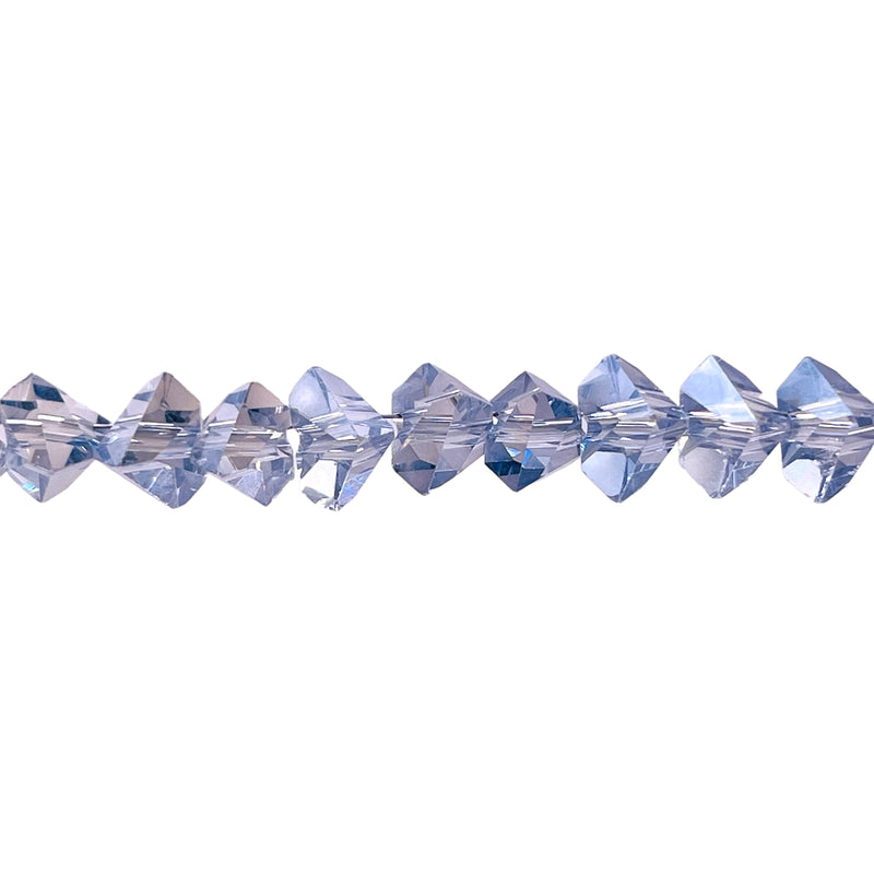 8mm Triangle Glass Crystal Gray Blue