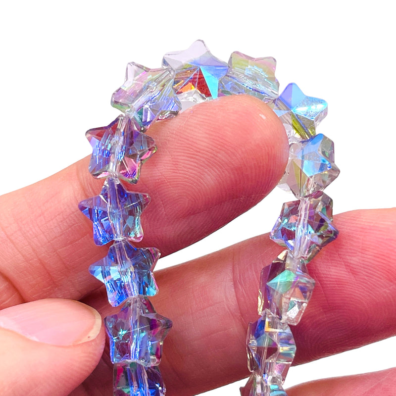 10mm Star Glass Crystal Magic Purple