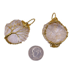 Clear Quartz Tree of Life Pendant