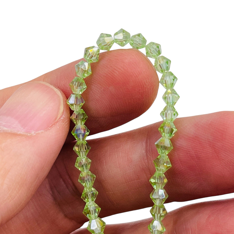 4mm Thunder Polish Glass Crystal Chrysolite