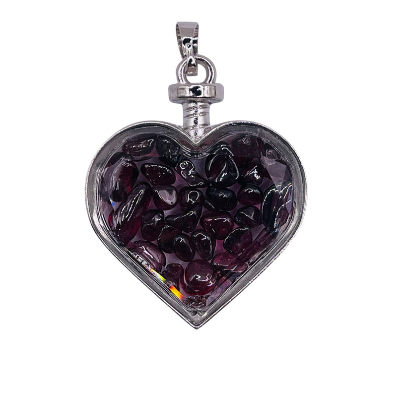 Garnet Heart Pendant