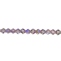 4mm Thunder Polish Glass Crystal Bicone Magic Purple