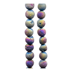 6mm Druzy Round Magic Rainbow