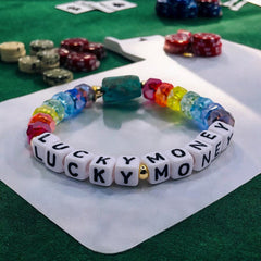 The Rainbow Joy Customized Message Bracelet