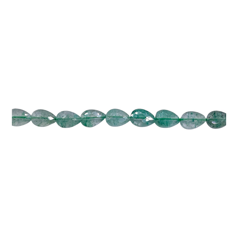 6x4mm Teardrop Cut Green Strawberry Quartz
