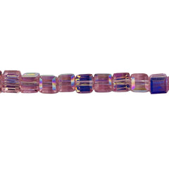 6mm Cube Glass Crystal Lt. Peach AB