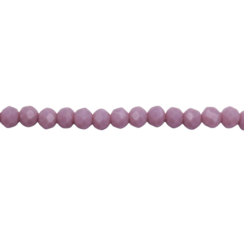 4mm Thunder Polish Glass Crystal Roundel Cut Plum