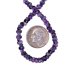 4.5mm Thunder Polish Glass Crystal Peanut Amethyst