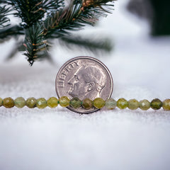 3mm Round Cut Green Garnet