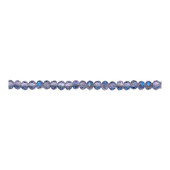 3mm Thunder Polish Glass Crystal Roundel Cut Blue Magic