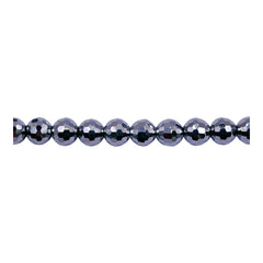 6mm Thunder Polish Round Disco Cut White Gold