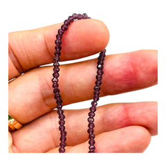 3mm Thunder Polish Glass Crystal Roundel Cut Violet