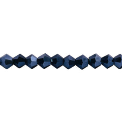 6mm Thunder Polish Glass Crystal Bicone Gun Metal