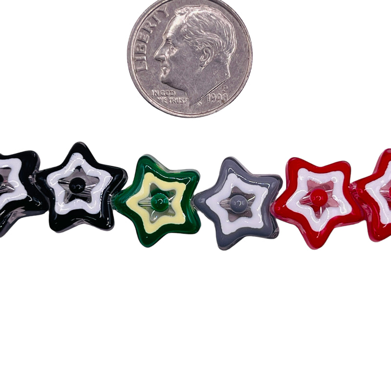 13mm Star Lampwork Glass