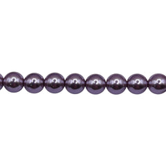 6mm Round Thunder Polish Glass Pearl Viola