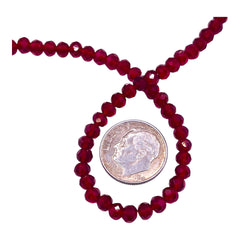 4mm Thunder Polish Glass Crystal Roundel Cut Med Siam