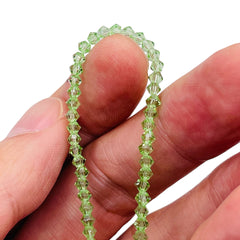 3mm Thunder Polish Glass Crystal Bicone Chrysolite AB