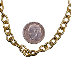 Losolo 8x6mm Stainless Steel Chain 18K Gold Plated