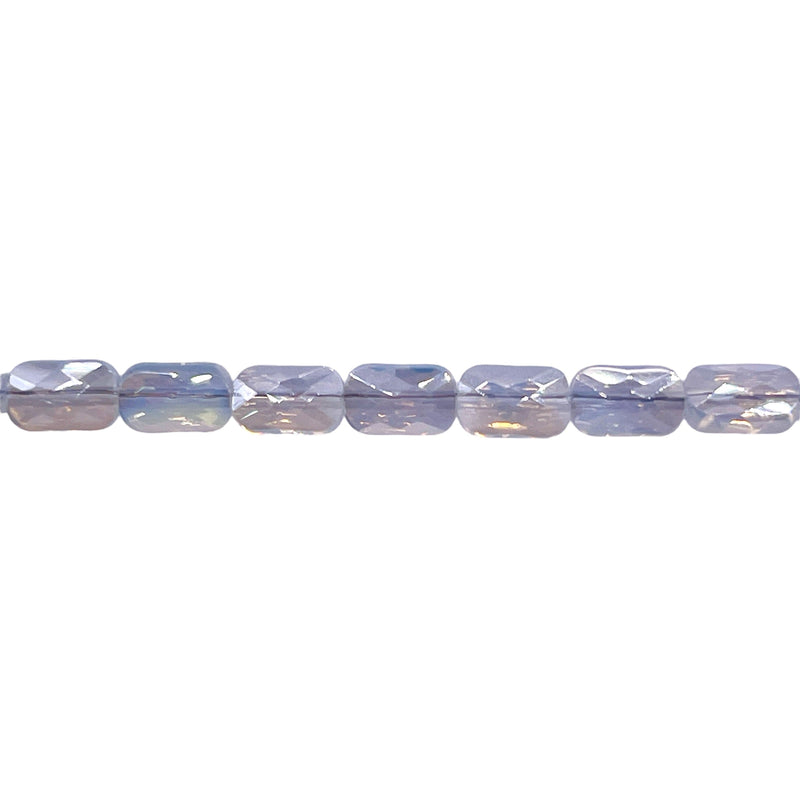 7x4mm Flat Rectangle Cut Glass Crystal Opal AB