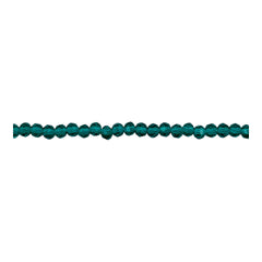 3mm Thunder Polish Glass Crystal Roundel Cut Green Zircon