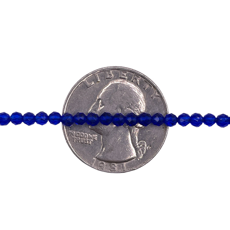 3mm Thunder Polish Round Cut Dark Sapphire