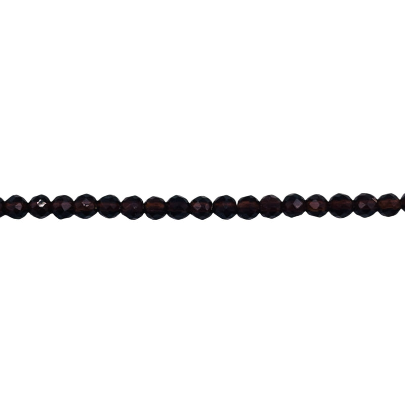 3mm Thunder Polish Round Cut Dark Smoked Topaz