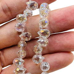 10x8mm Teardrop Glass Crystal Clear AB