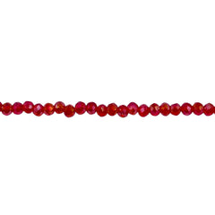 3mm Thunder Polish Glass Crystal Roundel Cut Red AB